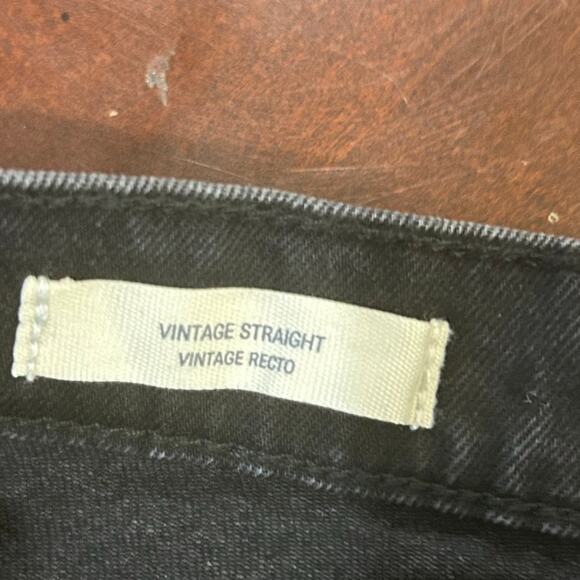 Universal Thread Jeans Womens 12S Short Black Vintage Straight Stretch Jeans NEW - Picture 4 of 16